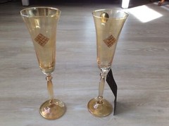 Champagne Glasses Crystal FRANCO Creazioni Esclusive Made In Italy – Set Of 2