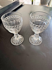 Villery & Boch Miss Desiree Laurel Claret Wine Set of 2 Glasses 6″