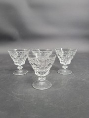 Set of 4 Westmoreland «Thousand Eye» Clear Bubble Sherbert Cups – 4 3/8″ X 4″