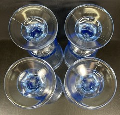 Indiana Glass RECOLLECTION Blue Set Of 4 Goblets Multiple Sets Available