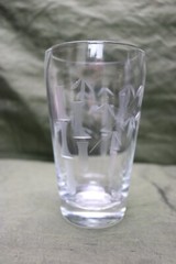 Etched Bamboo Sasaki Cocktail Shaker (no lid) Round Rim Barware Heavy Base 5.5 «