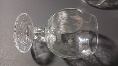 4 Vintage Libbey Chivalry Brandy Snifters, Cognac Glasses Clear Six Panel 5 1/4”