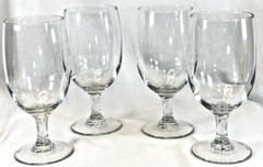 Set of Four Short Stemmed Iced Tea/Lemonade Glasses 16oz