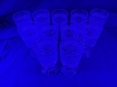 Set of 11. Vintage Anchor Hocking Wexford Wine Glasses 5 5/16″ Tall
