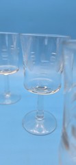 3 Vintage MCM Javit “Cameo” 6 Oz Wine Glass Crystal And Glass
