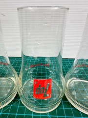 7 UP The Uncola Vintage Upside Down Drinking Glasses Set Of 3 Pilsner Glass