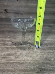 (12) J. L. Holcomb Manufacturing Co. Inc Etched Stemmed Wine Glasses (1957)