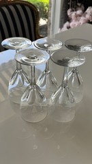5 BACCARAT 7” Genova Crystal France Genova Cut Wine Glasses 6 1/2” Set of 2