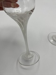 Rosenthal Snowflower Cordial Glass White Confetti Crystal Lot of 2 6 1/8″ Tall
