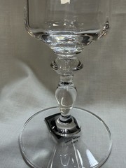 Pair of Mikasa Palatial water goblets with gold trim