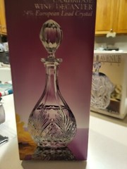 Vintage Cambridge 24% Euro Lead Crystal Wine Decanter 750 ml New