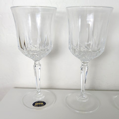 Set of 8 Wine Glasses 24% Lead Crystal Stemware Barware 7″