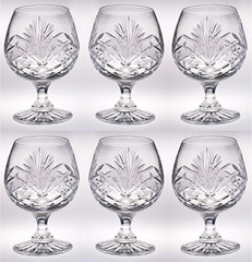 Handcrafted Crystal Snifter Glasses Set of 6 – 9 oz for Spirits