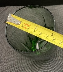 Anchor Hocking Central Park Green Swirl Drinking Glass 6” Tall 16 Fl Oz