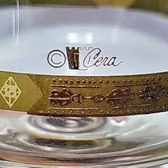 14 Available Cera MCM 6.5″ Stem Glass 22K Gold Gilt Oak Leaf Acorn Barware VTG