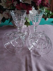 Vintage Hawkes, cut crystal (set of 4) wine/cordial stemware 4 Oz