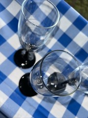 Luminarc Domino Signature Black Stem Fluted Champagne Glass 7.3/4” FRANCE Set 3