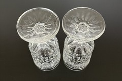 6 Vintage Anchor Hocking WEXFORD CRYSTAL 5-3/8” Claret Wine Glasses GOBLETS