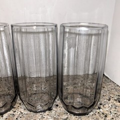 (6) Symmetry Heather Purple by Libbey Glass Company Tumbler Glass 12 sided