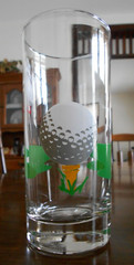 Golf Cooler Tumbler(s) 16 oz 19th Hole Tee Time Indiana Glass Green White Grey !