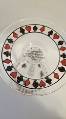 4 Poker Martini Glasses Heart Club Spade Diamond Playing Card Suits Handpainted