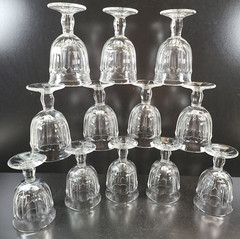 12 Noritake Provincial Clear Wine Glasses Set Vintage Elegant Panel Stemware Lot