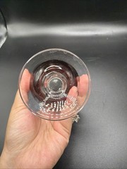 Bohemian Ruby Red Wine Goblet 5”