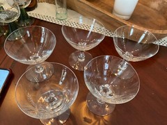Fostoria Wheat Stemmed Cocktail Glasses. Lot of 5. Height is 4.5”
