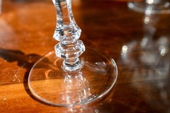 Pair of 2 Crystal Gorham De Medici Champagne Tall Sherbet Coupe Glasses Wedding