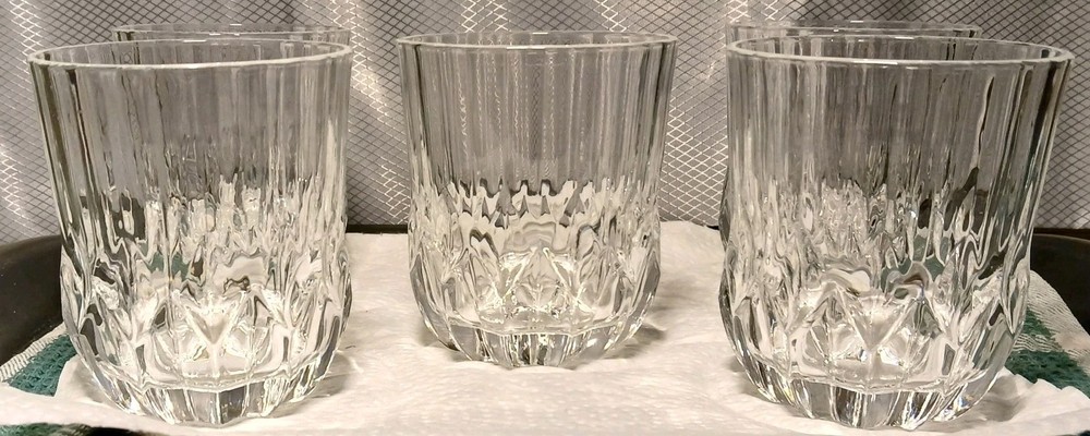 Vintage Unbranded Longchamp 7oz. Rock Glesses Set Of 5