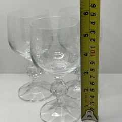 Cristal D’Arques-Durand «Dampierre» Bohemia Crystal Etched Goblet Set 3