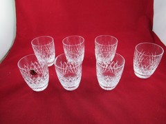 Waterford Crystal 6 oz Cup/Tumbler Set of 7 – 1 Chipped – See Desc