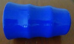 *PLATONITE OVIDE STYLE COBALT/WHITE 9 OZ TUMBLER HAZEL ATLAS-B65-G