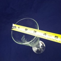 Anchor Hocking Cubist Pilsner Glass Clear Etched Design Collectible Drinkware