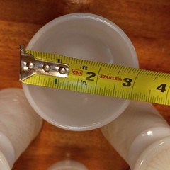Set of 6 Anchor Hocking Wexford Milk Glass Goblets