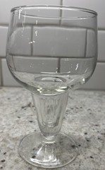 4 Vintage Hollow Stem Beer Glasses- 6.5”H, 3.5” Rim
