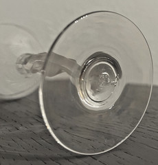 Vintage Bayel France Crystal Goblet Frosted Female Figure Stem Art Nouveau Wine
