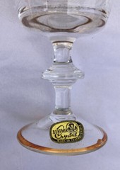 6 Vintage NEW Crystal Gold Intricate Design Bohemian Glass Liqueur Glasses 1.5oz