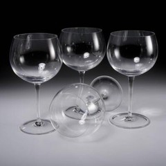 Tiffany and Co All Purpose Crystal Stemware Wine Glass 4pc Lot 7.25″h 3.25″dia D