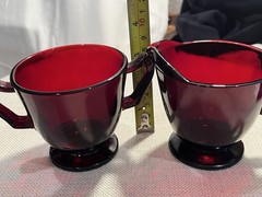 ruby red glassware set
