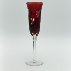 AJKA Crystal AJC11 Cut to Clear Hearts Fluted Champagne Glasses set of 2