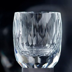 Clear Whiskey Glasses Japanese Style Hand Cut Diamond Crystal Kiriko Glass 6.5oz