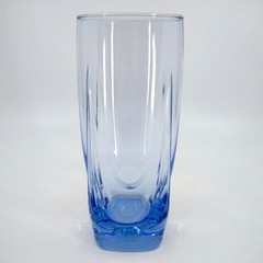 Set of 5 Libbey Imperial Misty Blue Iced Tea/Cooler Glasses Square Bottom 6 3/4″