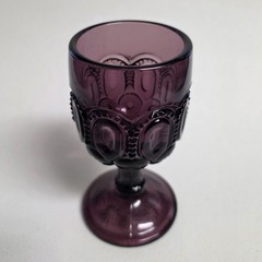 Single L.E. Smith Moon and Stars Amethyst Water Goblet