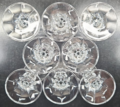 (8) Import Assoc Claudia Cordial Glasses Set Vintage Ball Stemware Bar Retro Lot