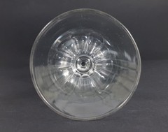 5 Absinthe glasses/ foot beaker, faceted, hand-cut, Bohemia, about 1880 AL269