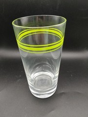 MCM Corelle Corning Coordinates Green Stripe Highball Tumblers Set of 4 Vintage