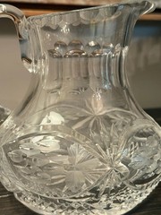 Vintage American Brilliant Period Style Hand-Cut Crystal Floral Water