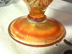 «STAR & FILE» 4″ WINE GOBLET 3 .OZ «FANTASTIC» MARIGOLD CARNIVAL BY: IMPERIAL