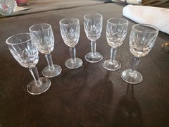 Lot of 5 cordial glasses 4 inches tall